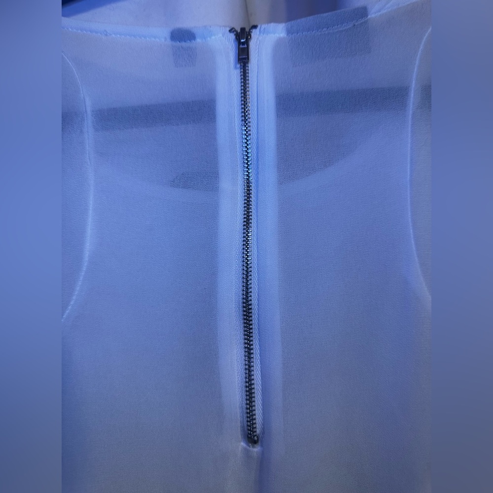 Brand New White sheer top with black pencil bottom Style Dress. Size Small. - Picture 5 of 7